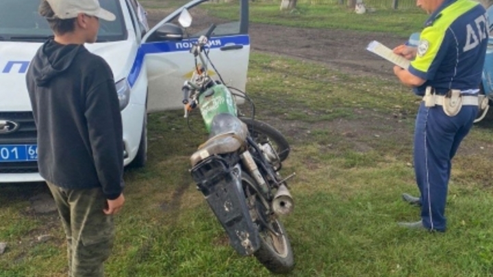 В Свердловской области задержан подросток, который решил покататься на отцовском мотоцикле