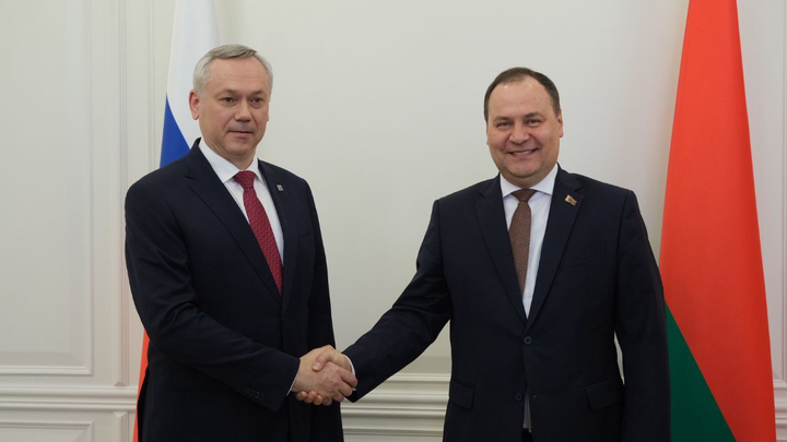 Премьер-министр Республики Беларусь Роман Головченко и губернатор Андрей Травников провели в Минске рабочую встречу