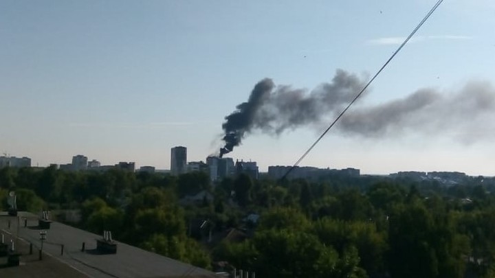 В центре Иванова загорелась высотка «Григ»