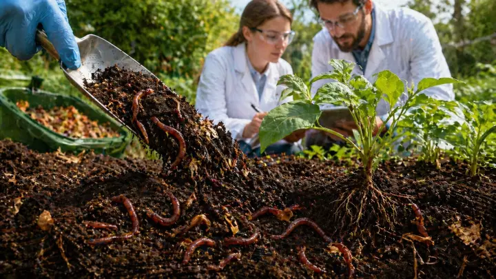 Русские ученые создали удобрение на основе переработанных дождевыми червями отходов