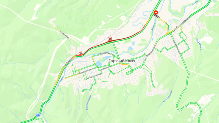 Пробка протяжённостью 5 км образовалась в Горячем Ключе по направлению к Чёрному морю