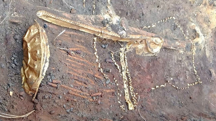 В Динском районе археологи обнаружили древнее захоронение вождя или знатного воина
