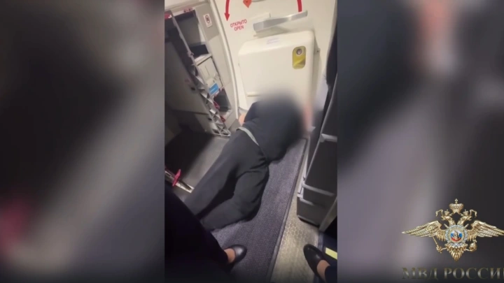 Пассажиры рейса Москва — Омск связали буйного соседа скотчем