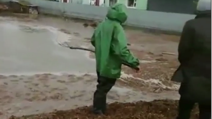 В хуторе Краснодарского края река вышла из берегов