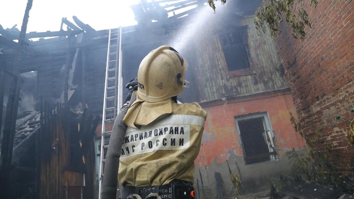 В центре Кургана случился крупный пожар