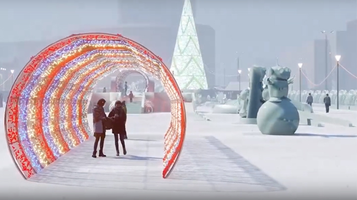 Ледовый городок в Челябинске уже можно посетить. Виртуально.