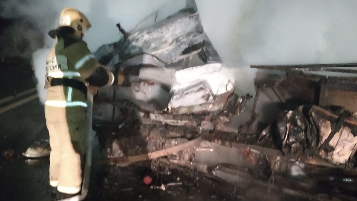 В Ковровском районе в ДТП со сгоревшим автомобилем пострадал человек