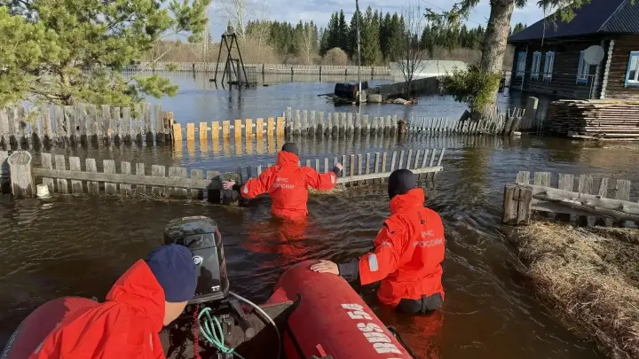 Жителей села под Новосибирском спасают на лодках из затопленных домов