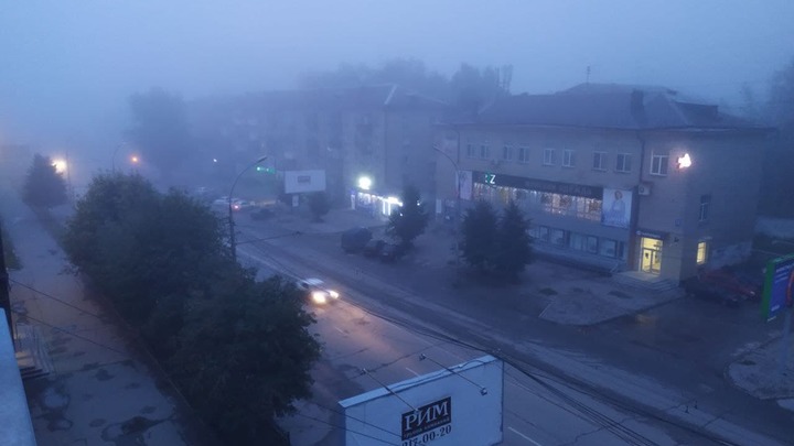 Утром 19 июля Новосибирск окутал густой туман