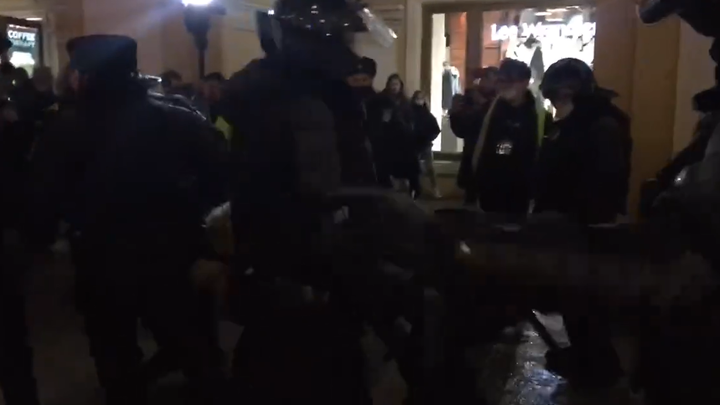 Женщину ударили ногой в живот!: Протесты в Петербурге подогревают видео 18+