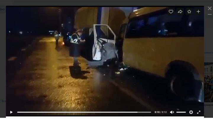 Появилось видео с места смертельного ДТП с участием микроавтобуса в Судогодском районе