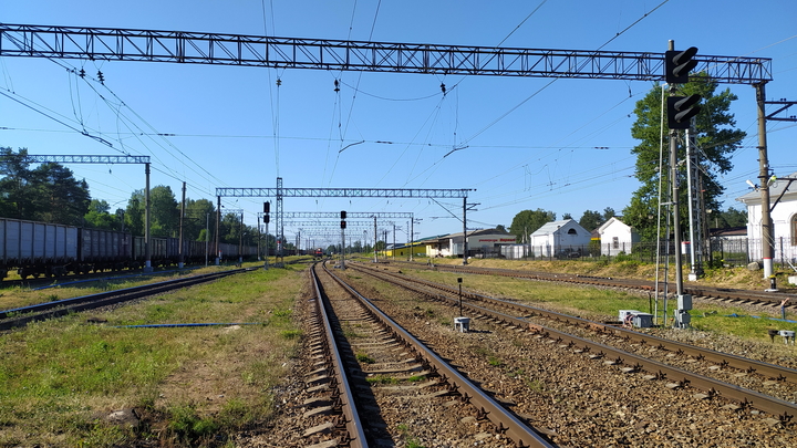 В Темрюке товарняк протаранил легковушку, двое пострадали