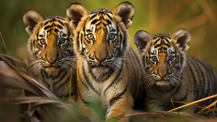 Два редких амурских тигренка родились в Московском зоопарке