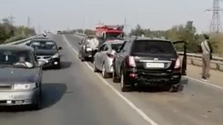 На трассе между Челябинском и Курганом столкнулись 5 автомобилей