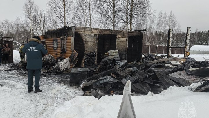 Трое детей погибли при пожаре в деревне в Нижегородской области