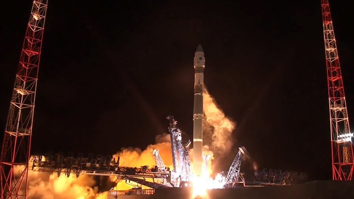 Запуск ракеты на космодроме в Архангельской области попал на видео