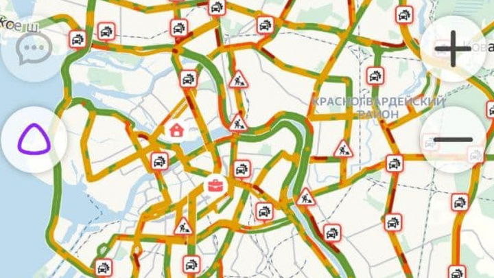 Автомобильные пробки санкт петербург