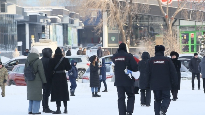 На митинге в Челябинске четверо человек арестованы за неповиновение полиции