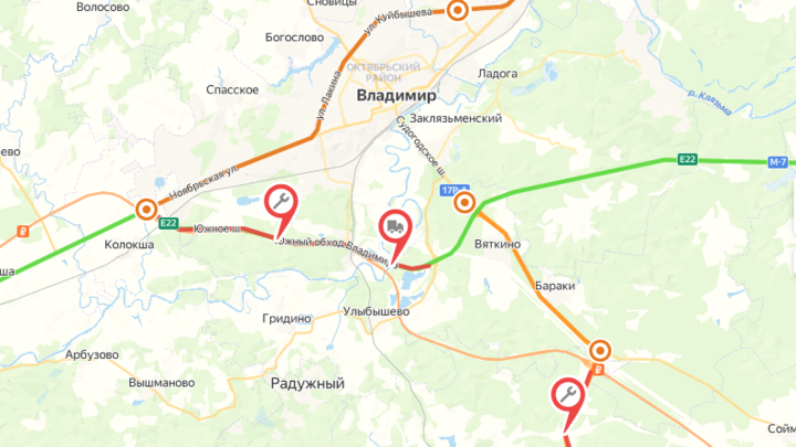 Во Владимирской области ограничили движение на Южном объезде из-за ремонта
