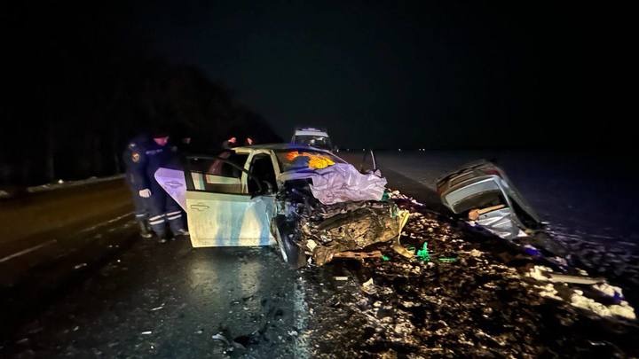 В Ростовской области на трассе в лобовой аварии столкнулись два авто. Есть погибшие