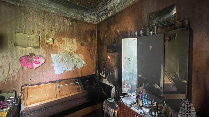 В Иванове на пожаре на улице Поэта Лебедева погибла 71-летняя пенсионерка