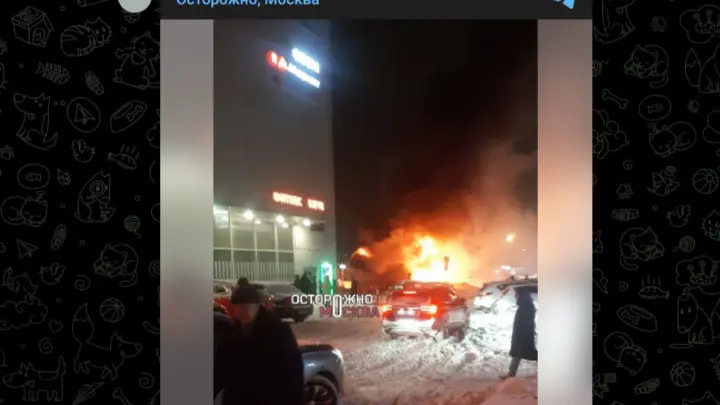 Торговые павильоны загорелись в подмосковной Кубинке