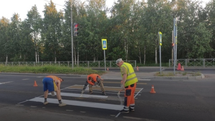 Зебра на дорогах города стала ярче