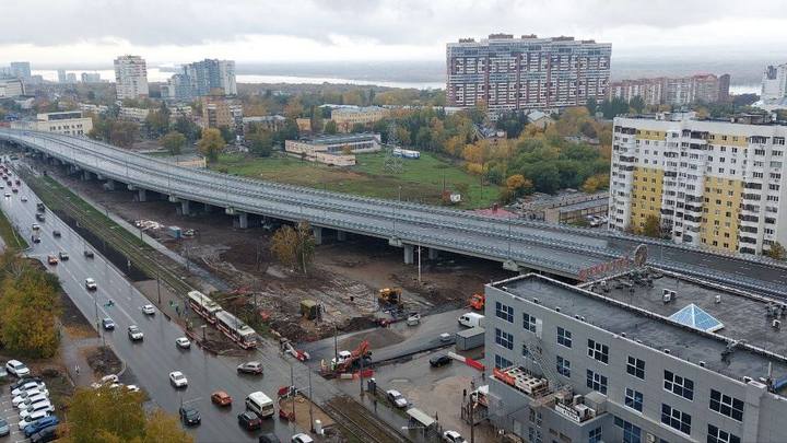 В Самаре на 1 год раньше открыли эстакаду на развязке улиц Ново-Садовая и Советской Армии