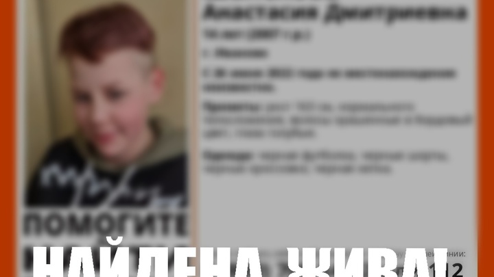 Пропавшая в Иванове девочка с бордовыми волосами нашлась
